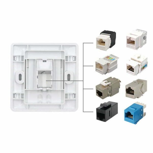 wall panel with 2 pieces of ftp cat5e keystone jack 5 1jpg - innocom - ქსელური მოწყობილობები & it აუთსორსინგი