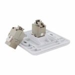 wall panel with 2 pieces of ftp cat5e keystone jack 6 1jpg - innocom - ქსელური მოწყობილობები & it აუთსორსინგი