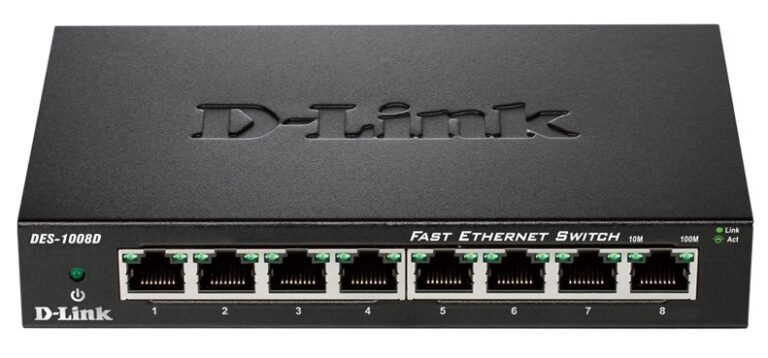 D-Link DES-1008D Unmanaged Switch 8x100Base-TX, metal case